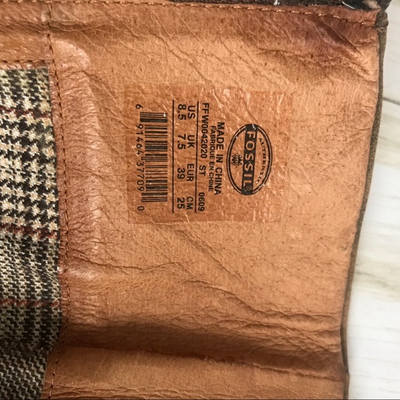 Fossil reagan side zip boot factory distress suede - Picture 5 of 8